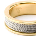 Charriol Forever Thin Ring — Stainless Grey & Yellow Gold — Ref. 02-104-1139-8 — view 3
