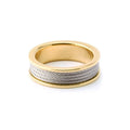 Charriol Forever Thin Ring — Stainless Grey & Yellow Gold — Ref. 02-104-1139-8 — view 4