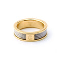 Charriol Forever Thin Ring — Stainless Grey & Yellow Gold — Ref. 02-104-1139-8 — view 5