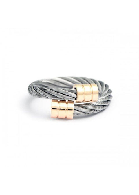 Charriol Celtic Snail Ring | Steel & Rose Gold | Ref 02-02-1020-0